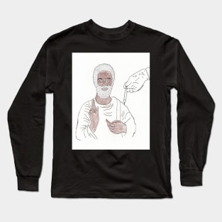 Vaccinated Jesus (white background) Long Sleeve T-Shirt